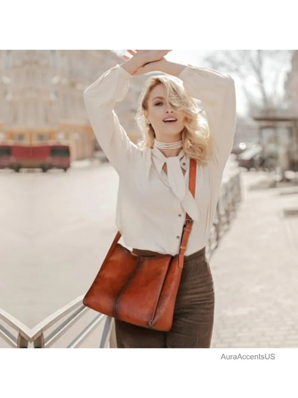 Genuine Leather Hobo Shoulder Crossbody Bag Adjustable Strap